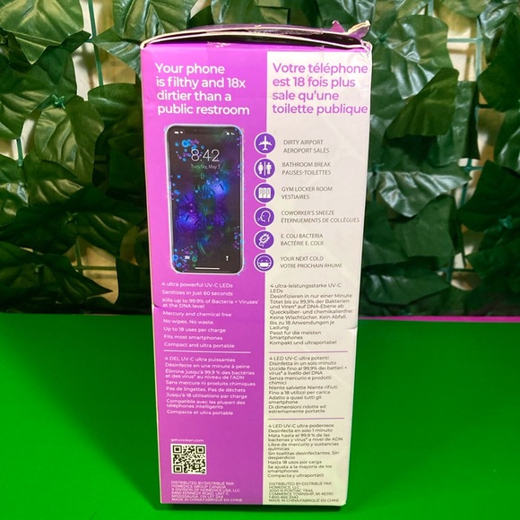 NWT Homedics UV-Clean Portable Sanitizer Bag BLACK - Picture 3 of 5